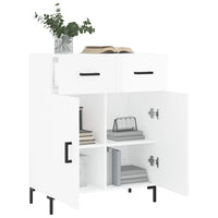 Credenza 69,5x34x90 cm in Legno Multistrato Bianco Lucido 827982