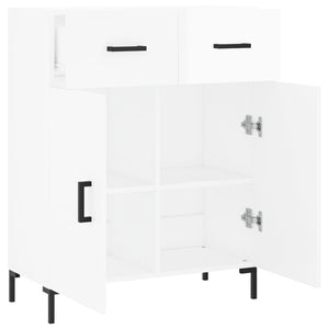 Credenza 69,5x34x90 cm in Legno Multistrato Bianco Lucido 827982