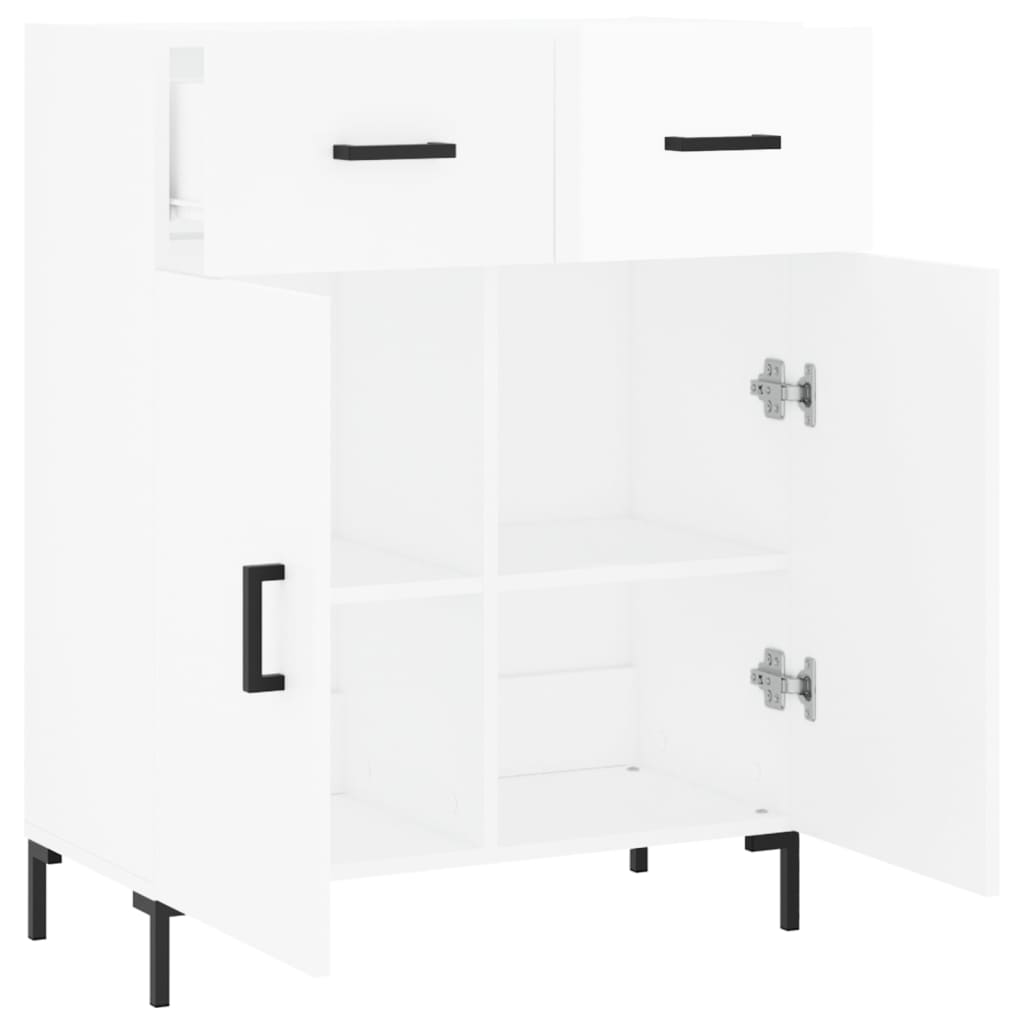 Credenza 69,5x34x90 cm in Legno Multistrato Bianco Lucido 827982
