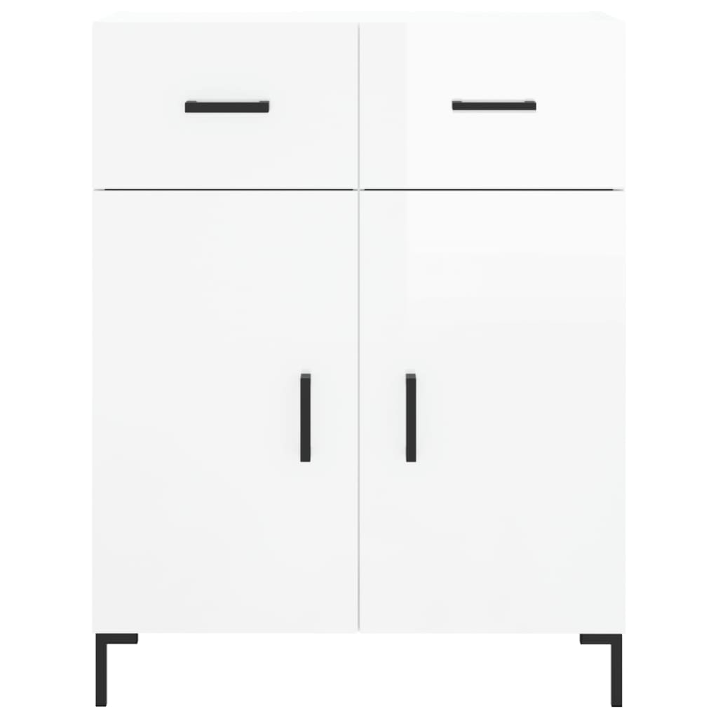 Credenza 69,5x34x90 cm in Legno Multistrato Bianco Lucido 827982
