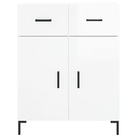 Credenza 69,5x34x90 cm in Legno Multistrato Bianco Lucido 827982