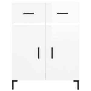 Credenza 69,5x34x90 cm in Legno Multistrato Bianco Lucido 827982