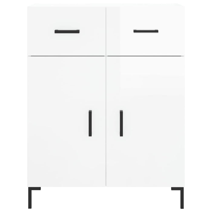 Credenza 69,5x34x90 cm in Legno Multistrato Bianco Lucido 827982