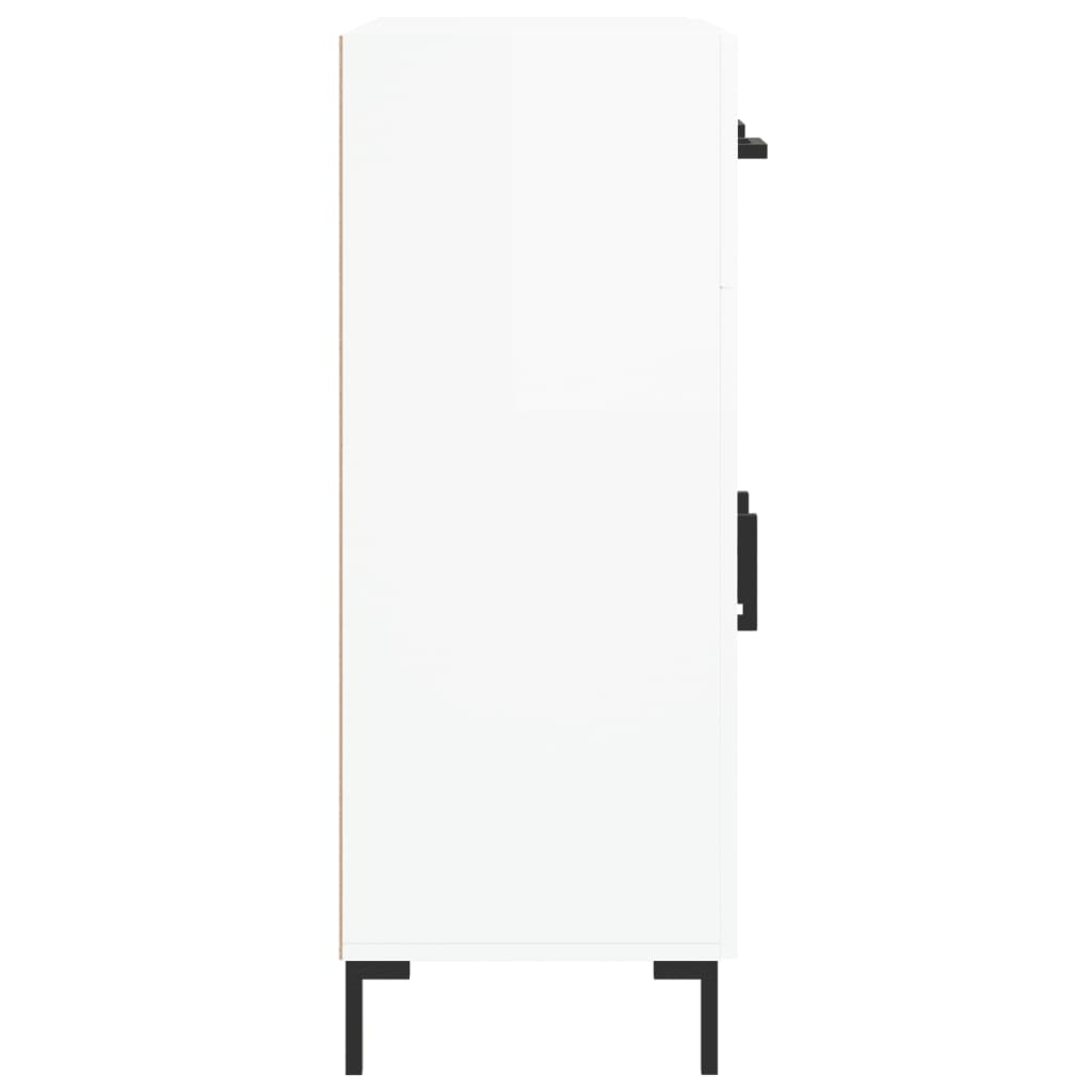 Credenza 69,5x34x90 cm in Legno Multistrato Bianco Lucido 827982