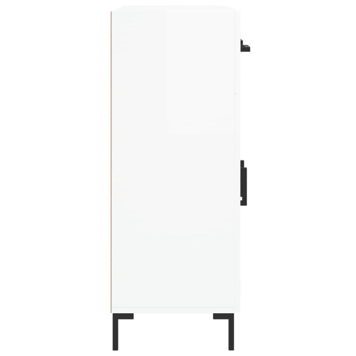 Credenza 69,5x34x90 cm in Legno Multistrato Bianco Lucido 827982