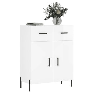 Credenza-Buffet-Armadio da cucina 69,5x34x90 cm in Legno Multistrato Bianco Lucido 486060