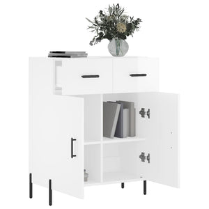 Credenza 69,5x34x90 cm in Legno Multistrato Bianco Lucido 827990