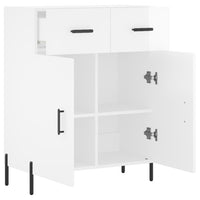 Credenza-Buffet-Armadio da cucina 69,5x34x90 cm in Legno Multistrato Bianco Lucido 486060