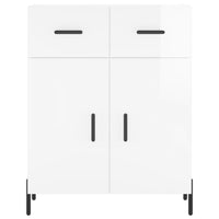 Credenza 69,5x34x90 cm in Legno Multistrato Bianco Lucido 827990