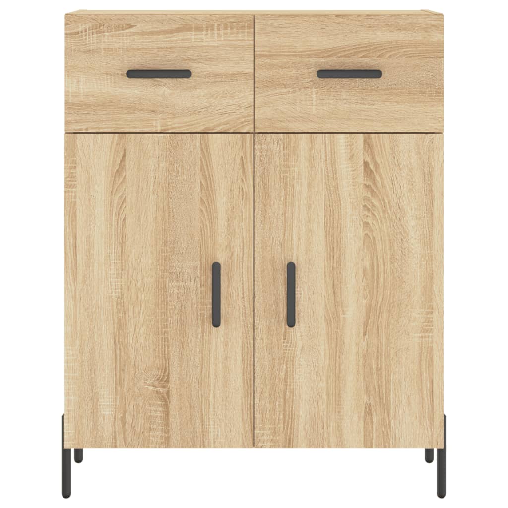 Credenza cassettiera mobile contenitore organizer cucina soggiorno salotto sonoma 695 x 34 x 90 cm legno ingegnerizzato marrone 02_0031674
