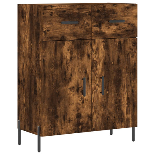 Credenza Rovere Fumo 69,5x34x90 cm in Legno Multistrato 827993