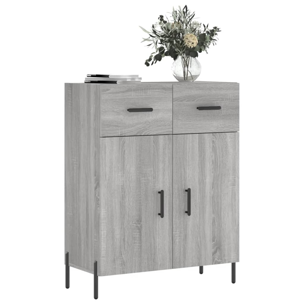 Credenza Grigio Sonoma 69,5x34x90 cm in Legno Multistratocod mxl 128755