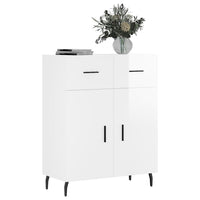 Credenza 69,5x34x90 cm in Legno Multistrato Bianco Lucido 827998