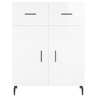 Credenza 69,5x34x90 cm in Legno Multistrato Bianco Lucido 827998