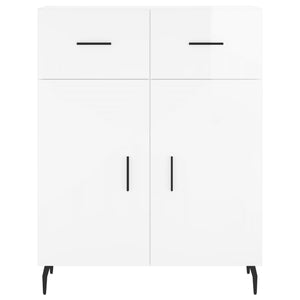 Credenza 69,5x34x90 cm in Legno Multistrato Bianco Lucido 827998