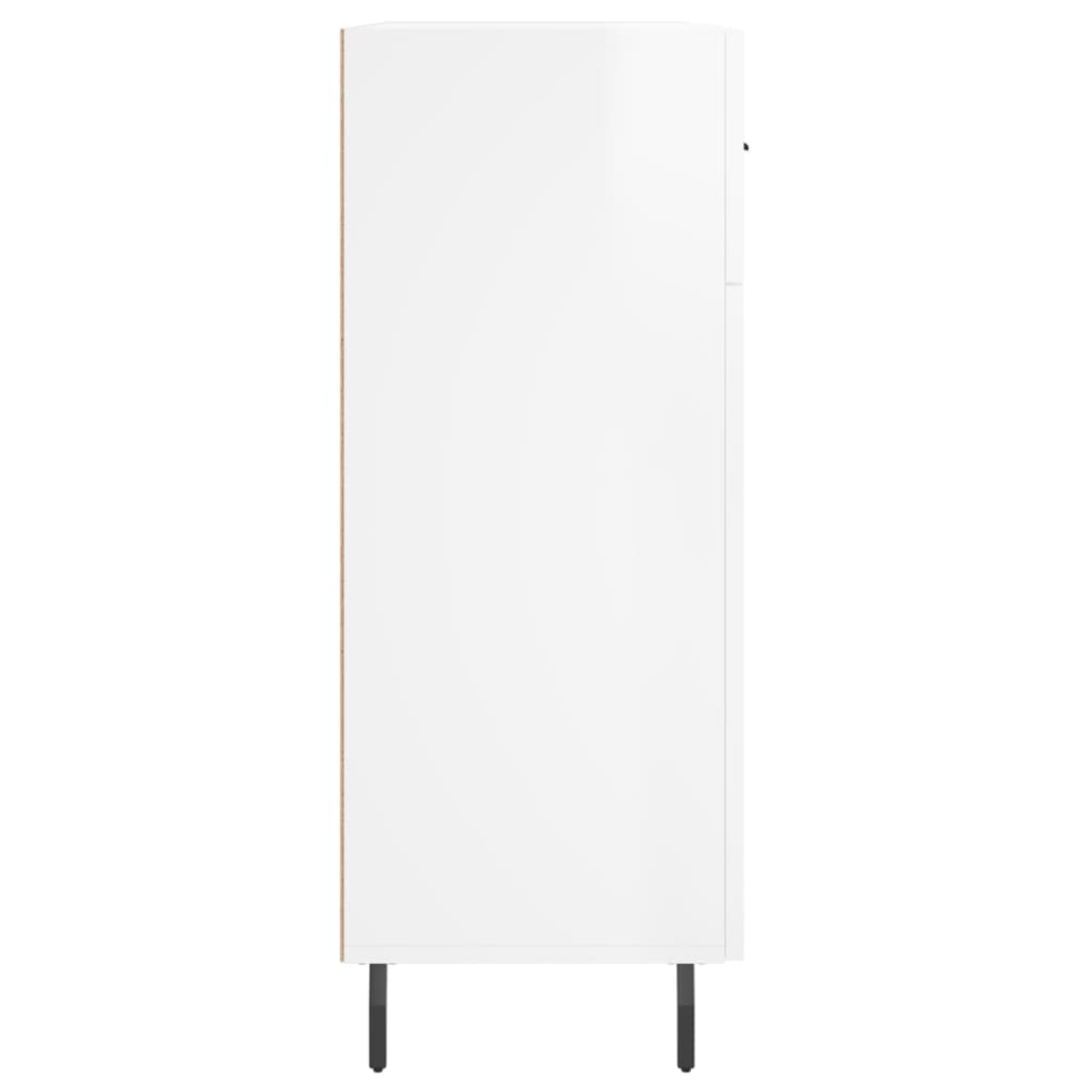 Credenza 69,5x34x90 cm in Legno Multistrato Bianco Lucido 827998