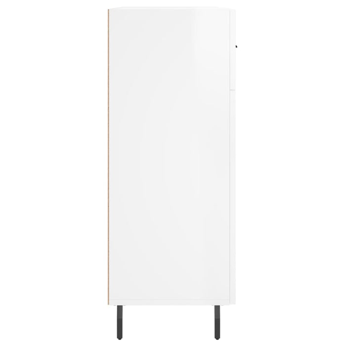 Credenza 69,5x34x90 cm in Legno Multistrato Bianco Lucido 827998
