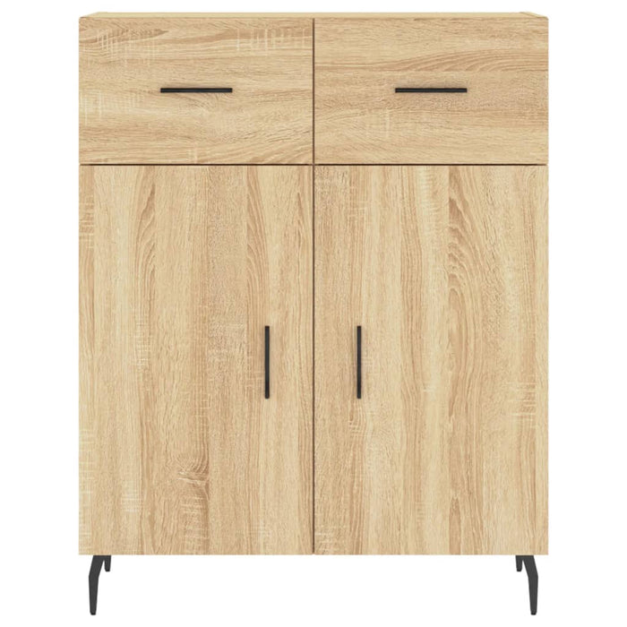 Credenza cassettiera mobile contenitore organizer cucina soggiorno salotto sonoma 695 x 34 x 90 cm legno ingegnerizzato marrone 02_0031666