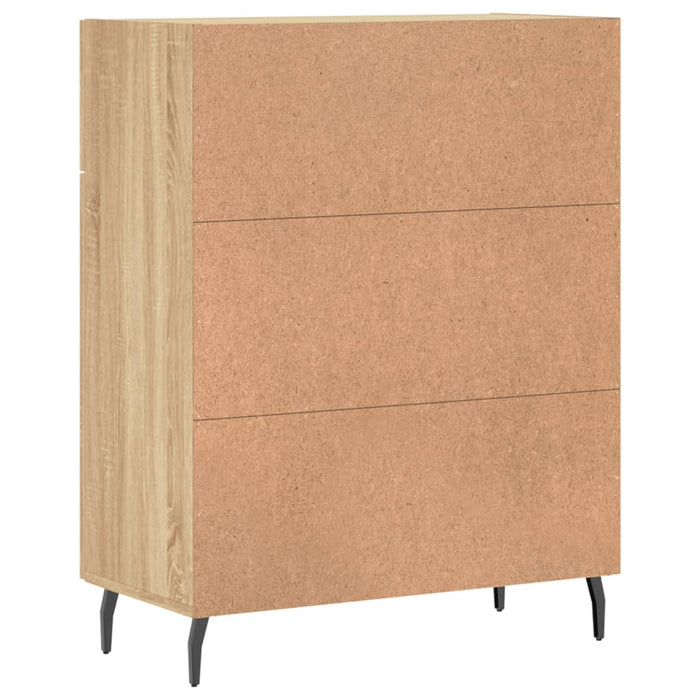 Credenza cassettiera mobile contenitore organizer cucina soggiorno salotto sonoma 695 x 34 x 90 cm legno ingegnerizzato marrone 02_0031666