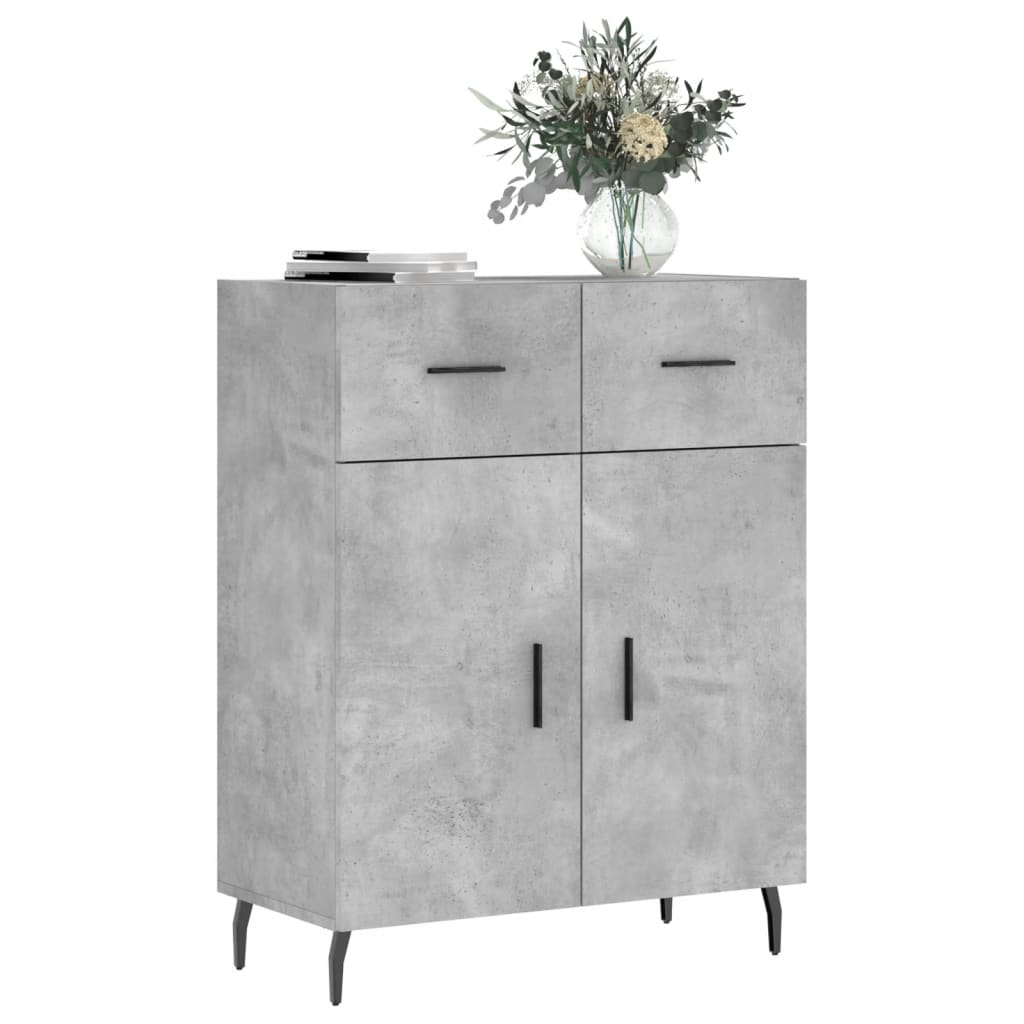 Credenza Grigio Cemento 69,5x34x90 cm in Legno Multistrato 828000