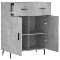 Credenza Grigio Cemento 69,5x34x90 cm in Legno Multistrato 828000