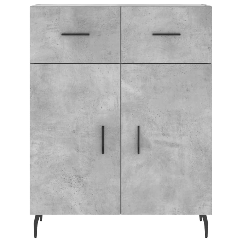 Credenza Grigio Cemento 69,5x34x90 cm in Legno Multistrato 828000