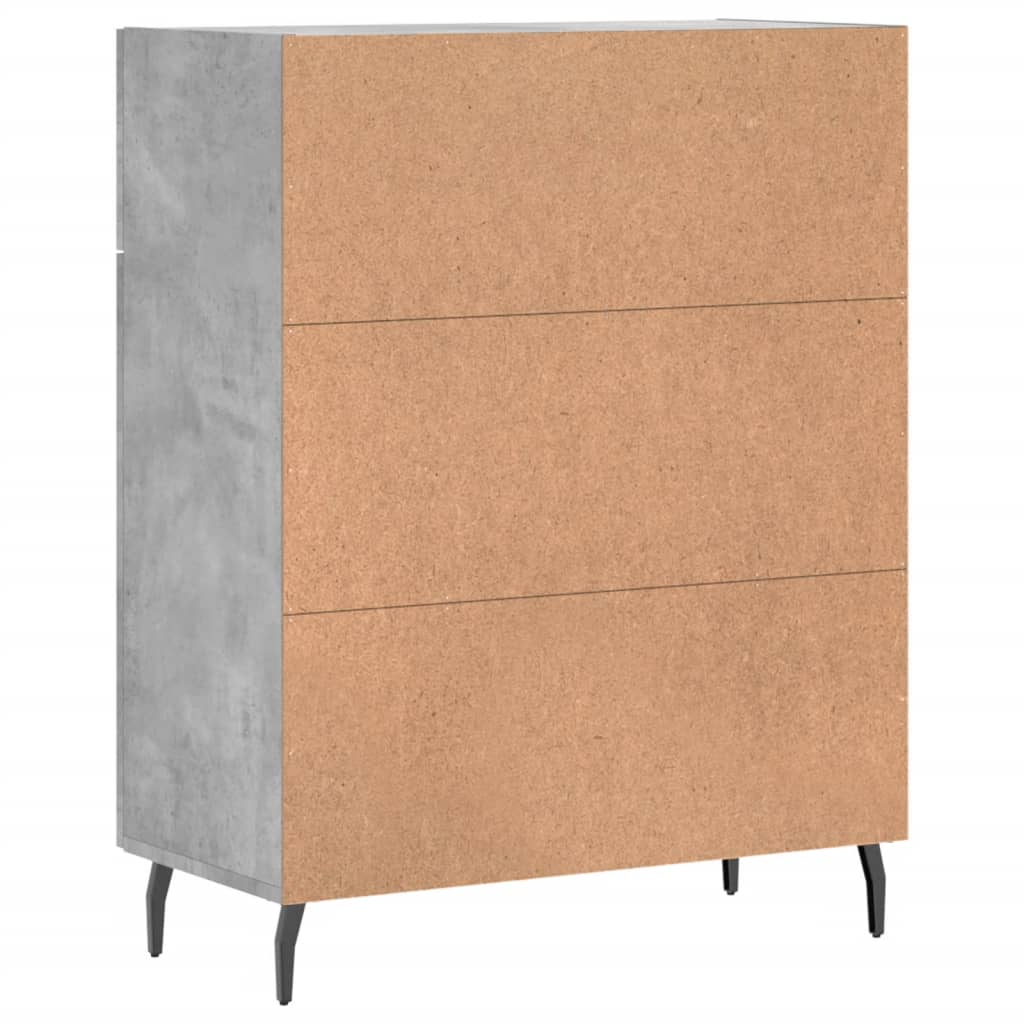 Credenza Grigio Cemento 69,5x34x90 cm in Legno Multistrato 828000