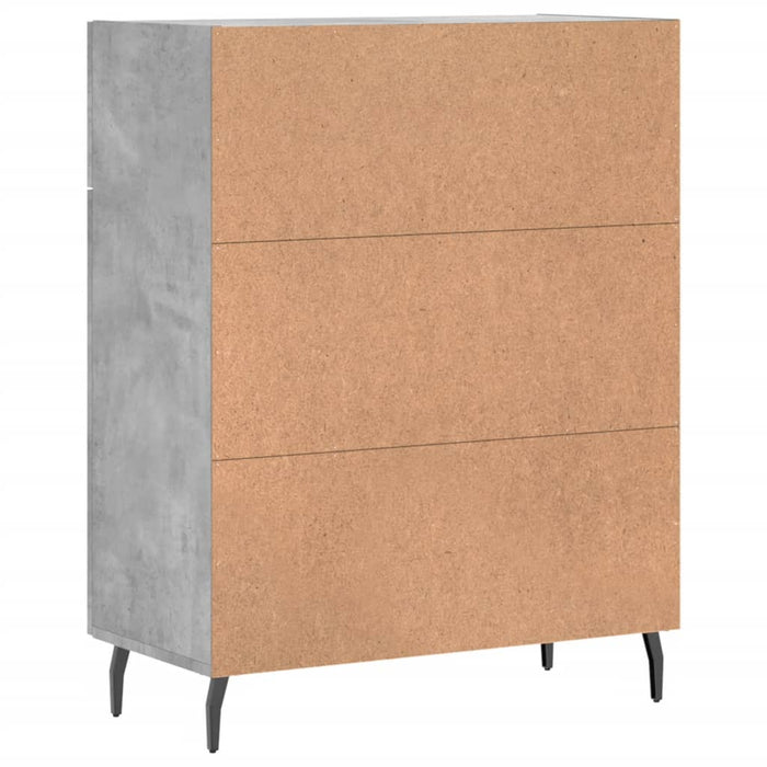Credenza Grigio Cemento 69,5x34x90 cm in Legno Multistrato 828000