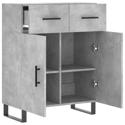 Credenza cassettiera mobile contenitore organizer cucina soggiorno salotto 695 x 34 x 90 cm legno ingegnerizzato grigio 02_0032063