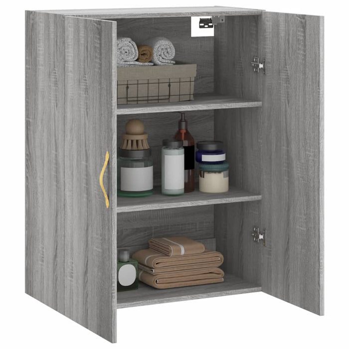 Mobile a Parete Grigio Sonoma 69,5x34x90 cm 828410