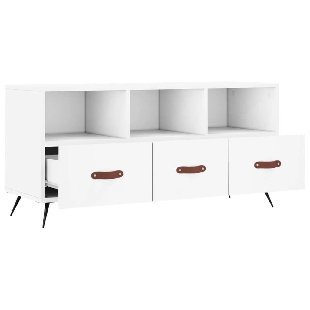 Mobile Porta TV-Mobile per TV-Credenza TV Bianco 102x36x50 cm in Legno Multistrato 247302