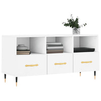 Mobile Porta TV Bianco 102x36x50 cm in Legno Multistrato 829012