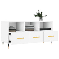 Mobile Porta TV Bianco 102x36x50 cm in Legno Multistrato 829012