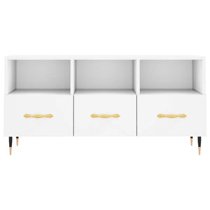 Mobile Porta TV Bianco 102x36x50 cm in Legno Multistrato 829012