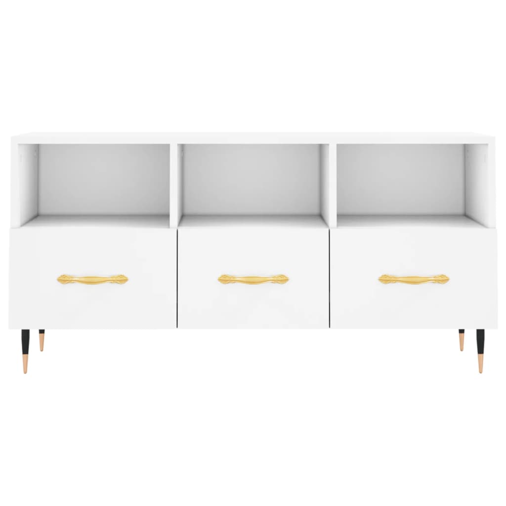 Mobile Porta TV-Mobile per TV-Credenza TV Bianco 102x36x50 cm in Legno Multistrato 835902