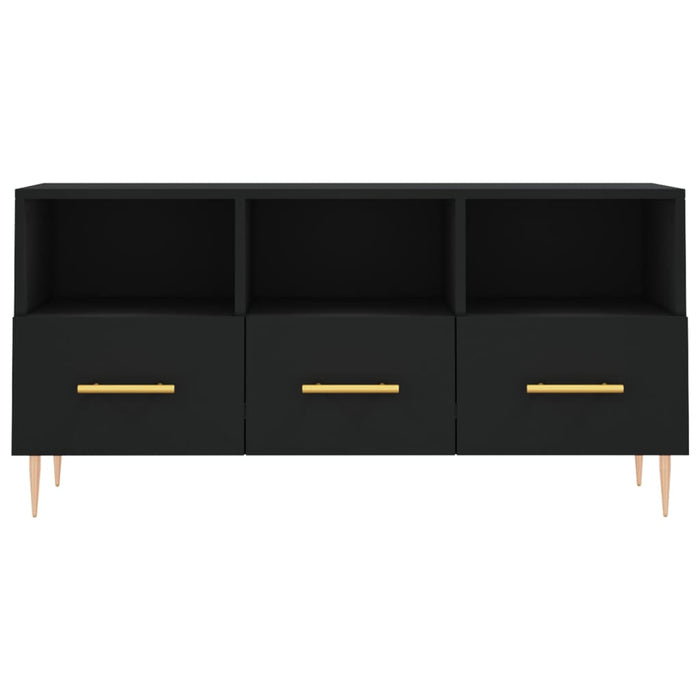 Mobile Porta TV Nero 102x36x50 cm in Legno Multistrato 829021