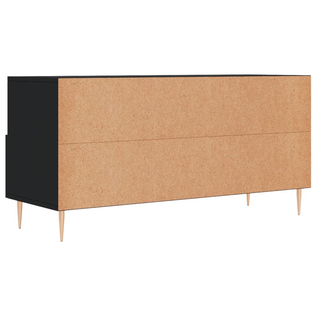 Mobile Porta TV Nero 102x36x50 cm in Legno Multistrato 829021