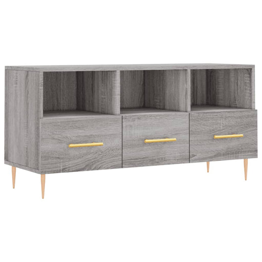 Mobile TV-Credenza TV-Console TV Grigio Sonoma 102x36x50 cm in Legno Multistrato 301993
