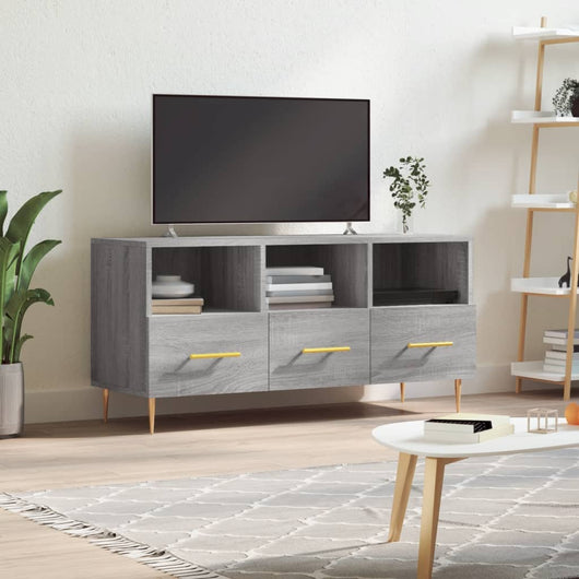 Mobile TV-Credenza TV-Console TV Grigio Sonoma 102x36x50 cm in Legno Multistrato 301993