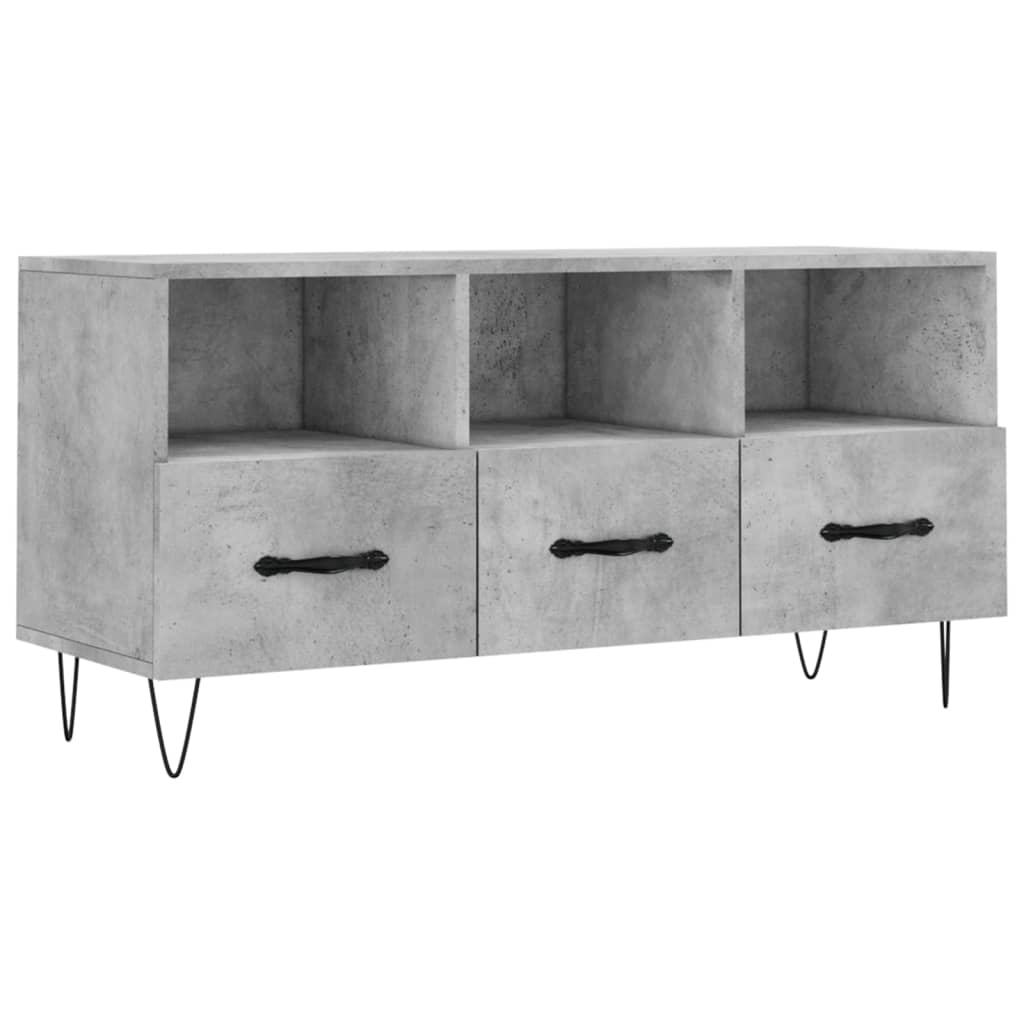 Mobile Porta TV Grigio Cemento 102x36x50 cm Legno Multistrato 829032