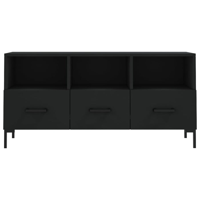 Mobile Porta TV Nero 102x36x50 cm in Legno Multistrato 829037