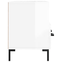 Mobile Porta TV Bianco Lucido 102x36x50 cm in Legno Multistrato 829038