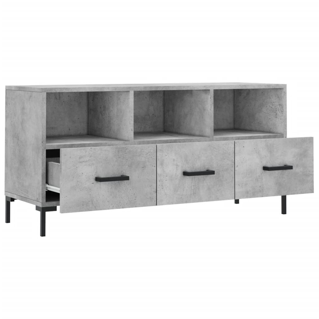 Mobile Porta TV Grigio Cemento 102x36x50 cm Legno Multistrato 829040