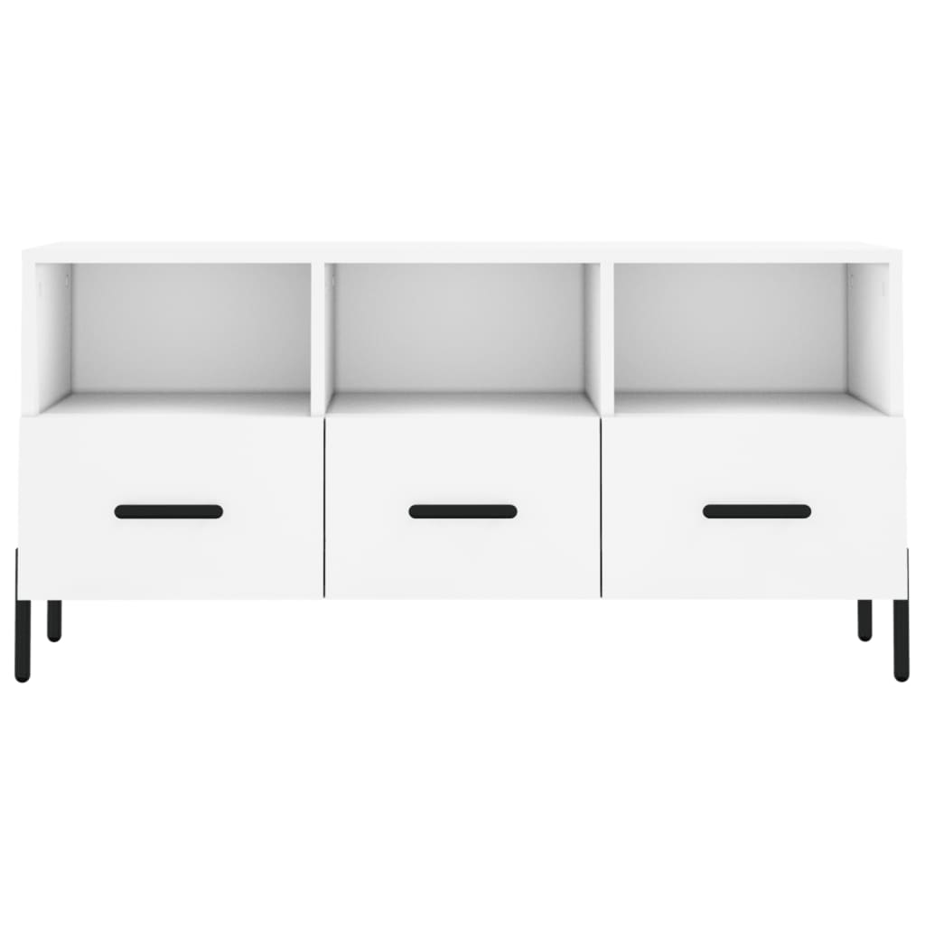 Mobile Porta TV-Mobile per TV-Credenza TV Bianco 102x36x50 cm in Legno Multistrato 139669