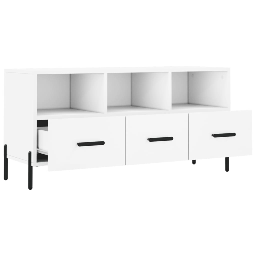 Mobile Porta TV-Mobile per TV-Credenza TV Bianco 102x36x50 cm in Legno Multistrato 139669