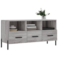 Mobile TV Grigio Sonoma 102x36x50 cm in Legno Multistratocod mxl 80915