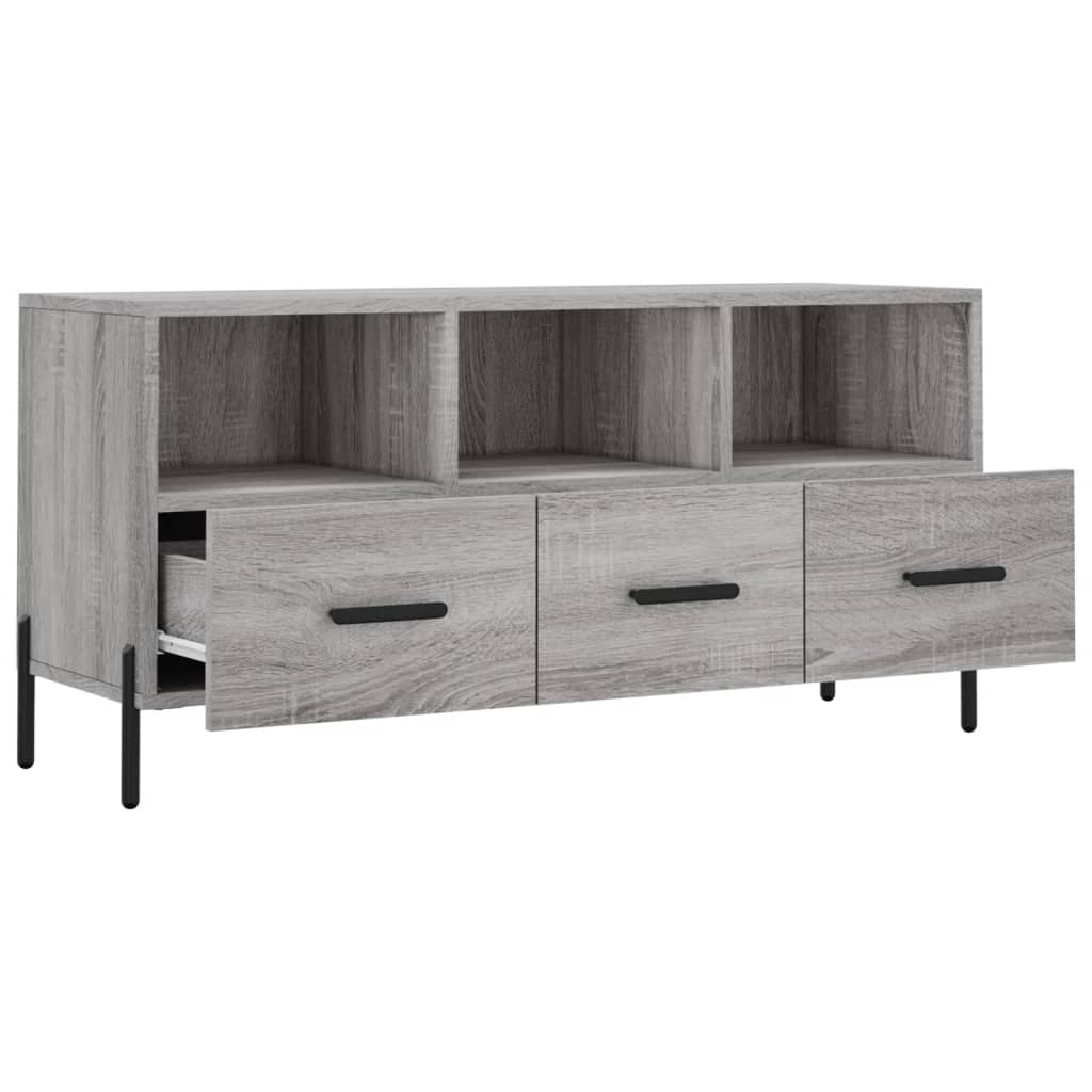 Mobile TV-Credenza TV-Console TV Grigio Sonoma 102x36x50 cm in Legno Multistrato 234881