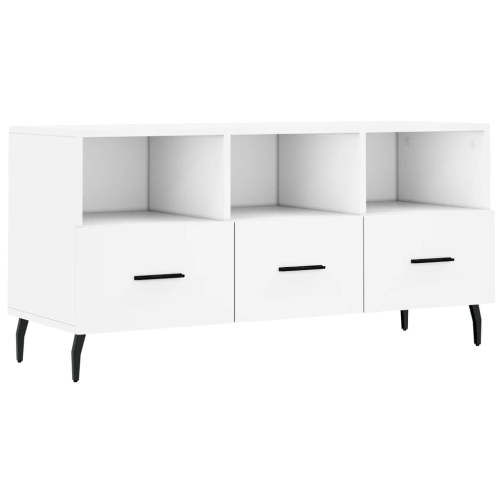 Mobile Porta TV Bianco 102x36x50 cm in Legno Multistratocod mxl 79417