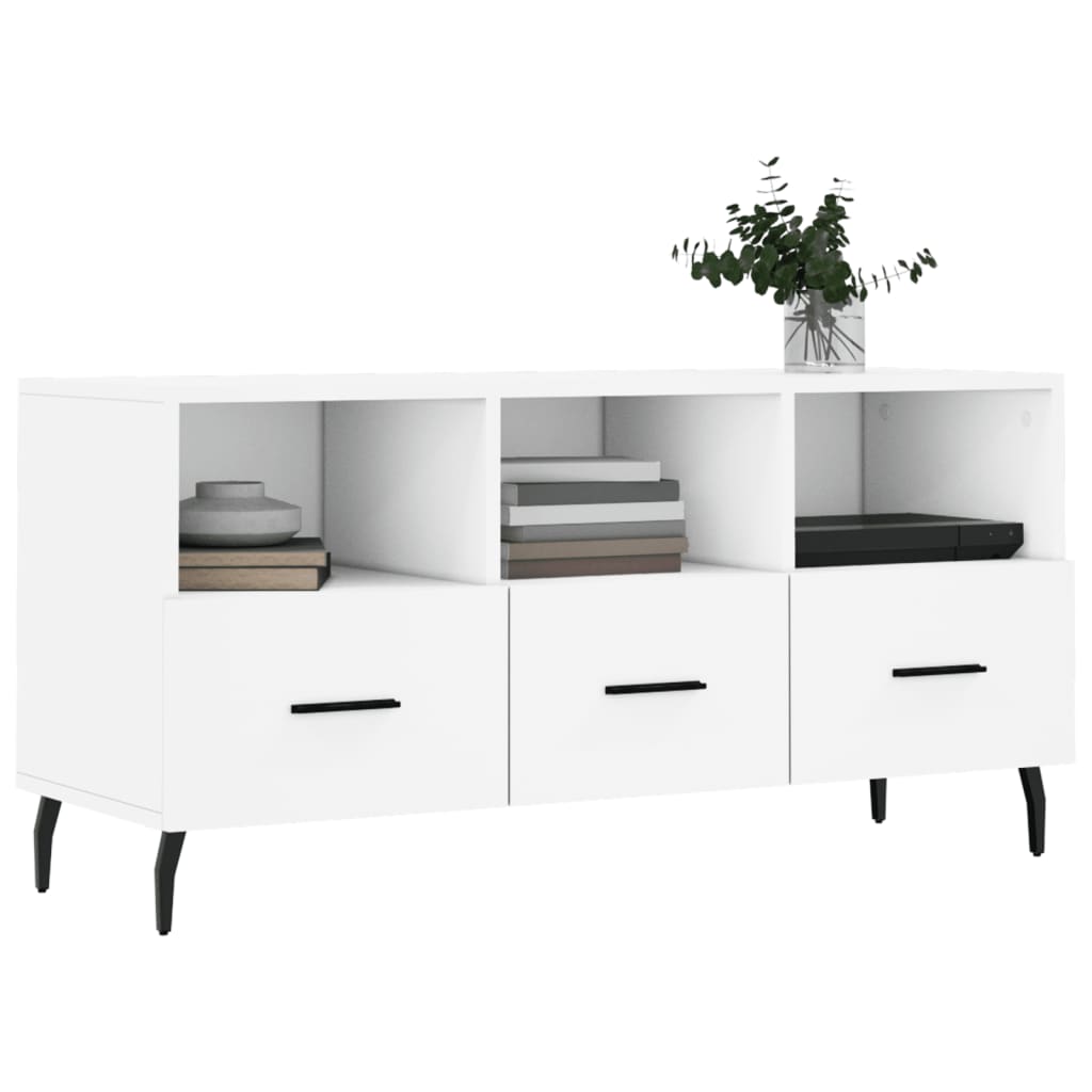 Mobile Porta TV Bianco 102x36x50 cm in Legno Multistratocod mxl 79417
