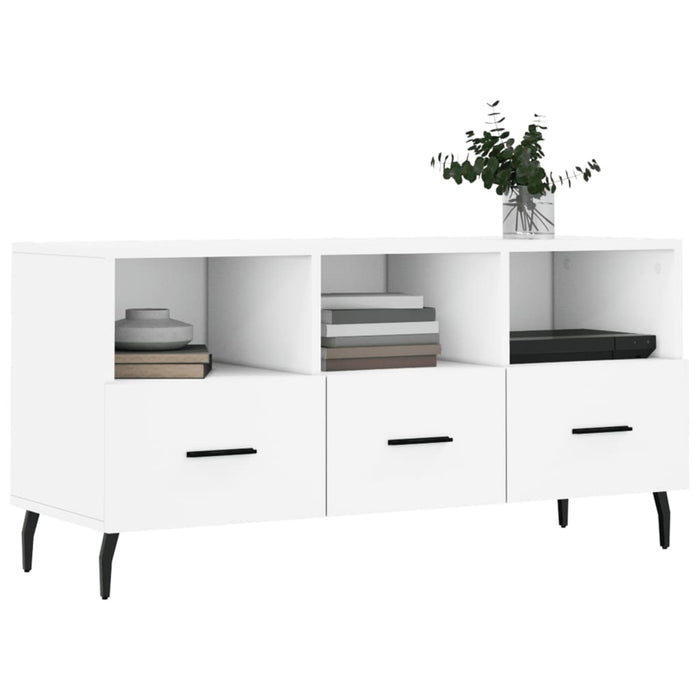 Mobile Porta TV Bianco 102x36x50 cm in Legno Multistratocod mxl 79417